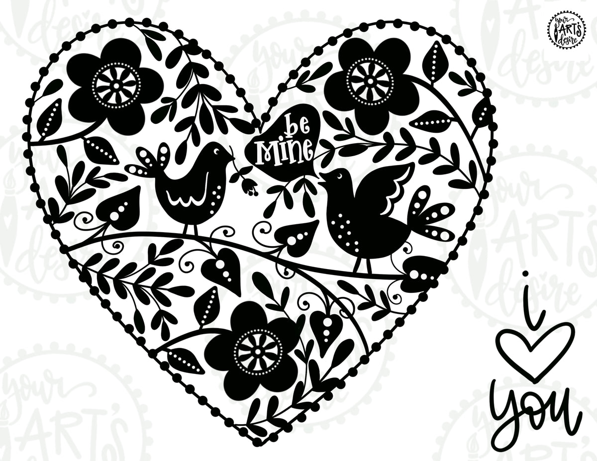 Folk Art Heart – Your Art's Desire Studio