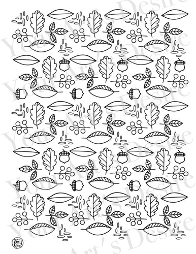 Acorns & Leaves Pattern