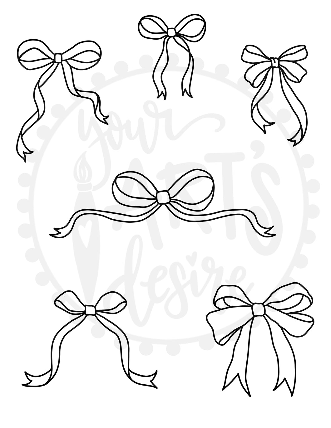 Bows- Coloring Book