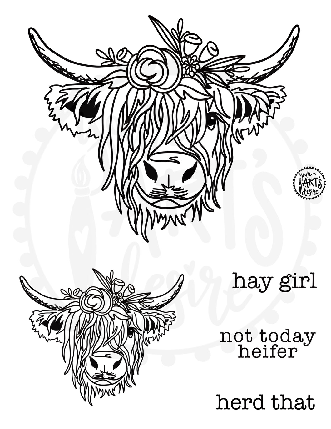 Highland Cow – Your Art's Desire Studio