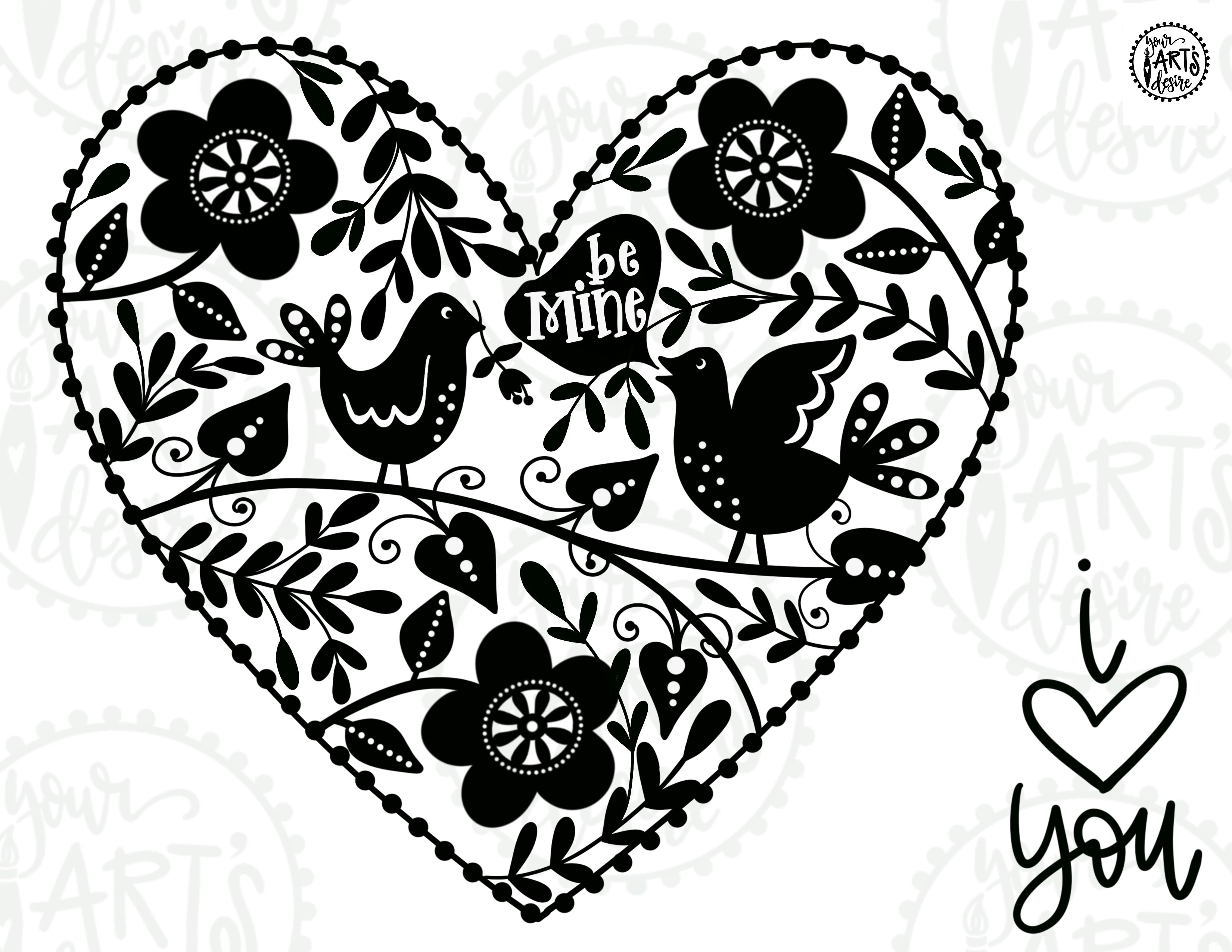 Folk Art Heart – Your Art's Desire Studio