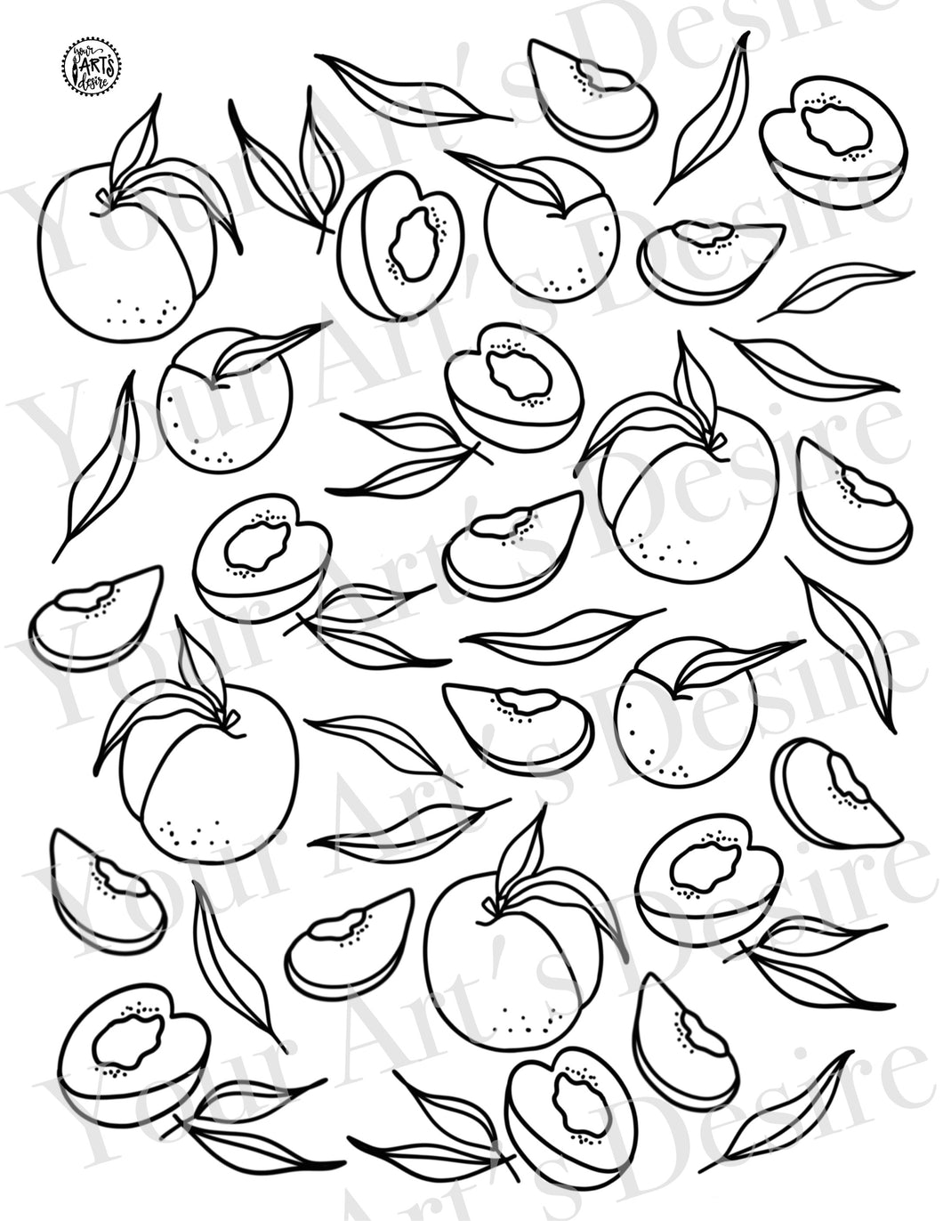 Peaches Repeat Pattern