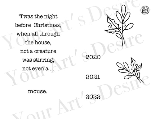 Night Before Christmas with Greenery - print font