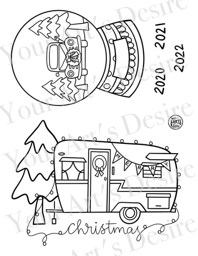 Snow Globe & Retro Christmas Camper