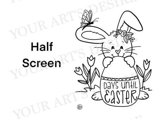 HALF SCREEN - Easter Bunny Countdown