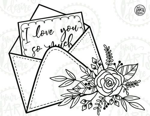 Love Letter Coloring Book