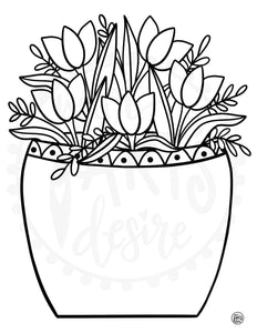 Flower Pot - Hand/Foot Print